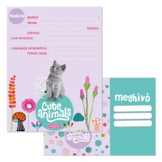 Ars Una: Сладки животни - Котенце 10 бр. покана комплект с пликове
