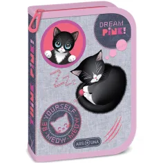 Ars Una: Think Pink котешки разтегателен пълнен несесер 12,8x19,3x3,6 см