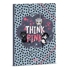 Ars Una: Think Pink с котешки мотиви папка A/4
