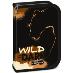 Ars Una: Wild in the dark несгъваемо пълнено несесер с лъв 12,8x19,3x3,6cm
