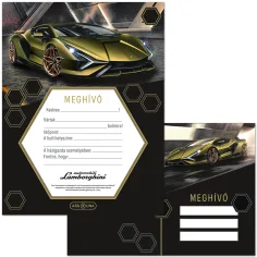 Ars Una: Жълт Lamborghini модел 10бр покана комплект с пликове