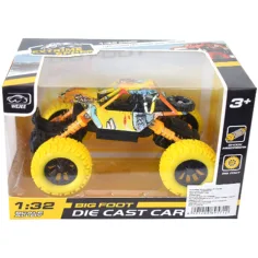 Автомобил за рали Off-Road с обратно навиване жълт 1/32
