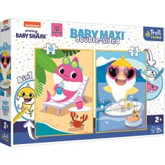 Baby Shark двустранен 4 в 1 Baby Maxi пъзел 2x10бр - Trefl
