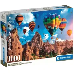 Балони в Кападокия 1000 части HQC пъзел с постер - Clementoni