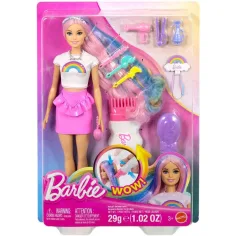 Barbie: Блестяща дъговидна коса кукла с аксесоари - Mattel