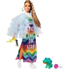 Барби: Екстравагантна кукла в дъгово облекло - Mattel изображение 2