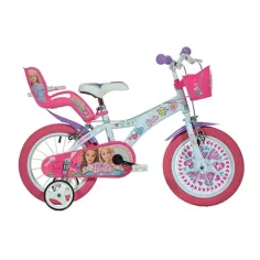 Барби розово-бяло детско колело размер 14 - велосипед Dino Bikes
