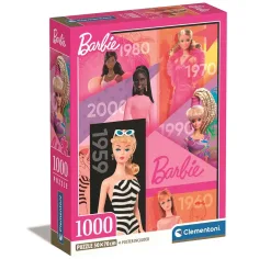 Barbie 65 години 1000 части Компактна пъзел 50x70см - Clementoni