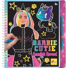 Barbie Cutie комплект за рисуване с драскане 44 страници - Lisciani