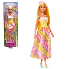Barbie Dreamtopia: Принцеса кукла в жълто-розова рокля с пеперуди - Mattel
