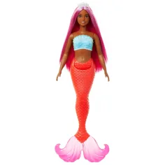 Barbie Dreamtopia: Русалка кукла с розови коси и коралови перки - Mattel изображение 2