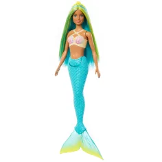 Barbie Dreamtopia: Русалка кукла с синя коса и перка - Mattel изображение 2