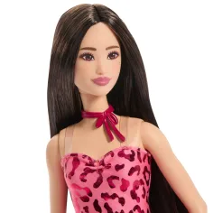 Barbie: Fashionista Приятелки с кафяви коси стилна модна кукла в леопардов модел – Mattel изображение 3