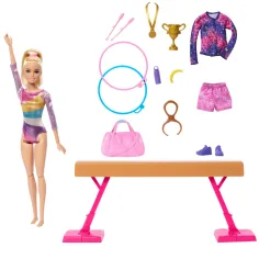 Barbie: Играчка комплект с гимнастичка кукла и аксесоари - Mattel изображение 2