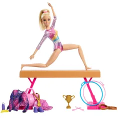 Barbie: Играчка комплект с гимнастичка кукла и аксесоари - Mattel изображение 3