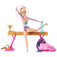 Barbie: Играчка комплект с гимнастичка кукла и аксесоари - Mattel изображение 4