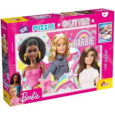 Barbie най-добри приятелки 108бр. блестящ пъзел 50x35см - Lisciani
