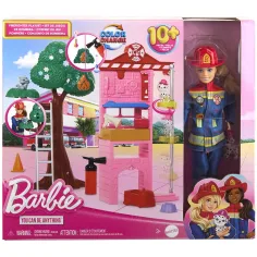 Barbie: Пожарна станция комплект за игра - Mattel