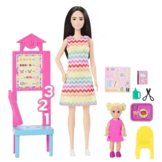 Barbie учителка кариера кукла комплект с малко дете с руса коса - Mattel изображение 2