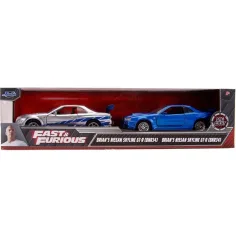 Бързи и яростни: Twin Pack – Брайън Нисан Скайлайн GT-R R34 комплект от 2 автомобилни модела 1/32 – Jada Toys