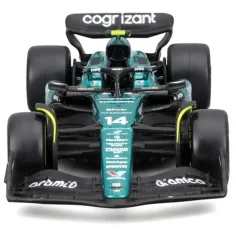 Bburago: Aston Martin AMR23 F1 състезателен автомобил метален автомобилен модел 1/43 (Фернандо Алонсо #14) изображение 3