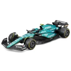 Bburago: Aston Martin AMR23 F1 състезателен автомобил метален автомобилен модел 1/43 (Фернандо Алонсо #14)