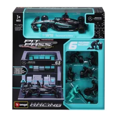 Bburago: F1 състезателен автомобил 1/43 - MB AMG W15 E Performance боксов път