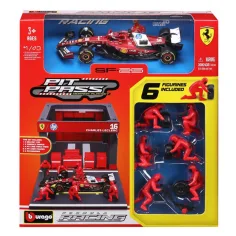 Bburago: F1 състезателен автомобил - Ferrari SF-25 Pit / Charles Leclerc 1/43