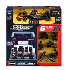 Bburago: F1 състезателен автомобил - Red Bull RB21 Pit / Max Verstappen 1/43 изображение 1