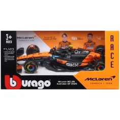 Bburago: McLaren MCL39 F1 (2025) състезателен автомобил метален автомобилен модел 1/43 (Ландо Норис #4) изображение 1
