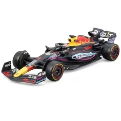 Bburago: Red Bull RB19 F1 състезателен автомобил метален автомобилен модел 1/43 (Макс Верстапен #1, специално издание Маями GP, с каска)