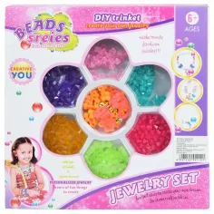 Beads Series: Комплект за изработка на бижута с 100+ цветни и прозрачни мъниста