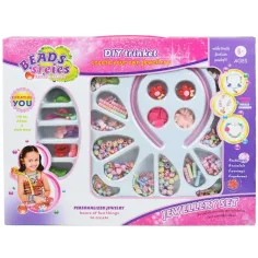 Beads Series: Комплект за изработка на бижута с 200+ цветни мъниста и лента за коса