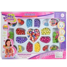 Beads Series: Комплект за изработка на бижута с 200+ цветни мъниста и медальони