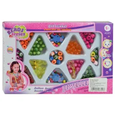 Beads Series: Комплект за изработка на бижута с 50+ цветни мъниста и медальон