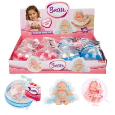 BEAU Baby спяща кукла изненада в топка в два варианта 8,5 см 1 бр