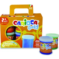 Бебешки измиваеми боички за пръсти 6бр. комплект - Carioca
