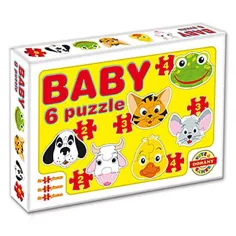 Бебешки пъзел с домашни животни - D-Toys