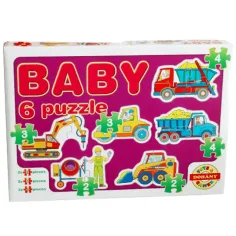 Бебешки пъзел строителни машини - D-Toys
