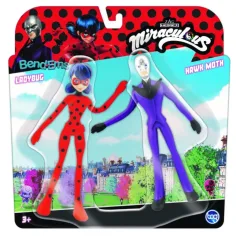 Bend-ems Miraculus фигура комплект 2 бр., Ladybug срещу Hawk Moth