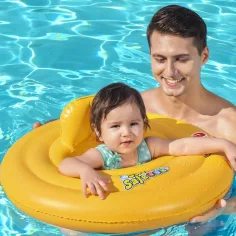 Bestway: Swim Safe - Трипръстенен бебешки пояс за плуване със седалка 69см изображение 2
