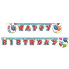 Блестящи балони с надпис Happy Birthday 300cm