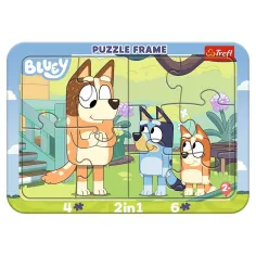 Bluey 2 в 1 рамков пъзел за бебета - Trefl изображение 1