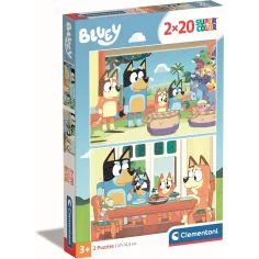 Bluey 2x20бр. суперцветен пъзел - Clementoni изображение 1