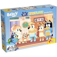 Bluey и приятелите 2 в 1 24 части макси подова пъзел и оцветяване 35x25см - Lisciani