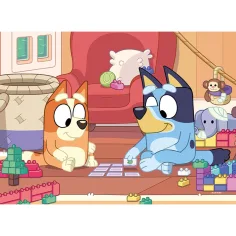 Bluey и приятелите 2 в 1 4x48бр. макси подово пъзел и оцветяване 35x25см - Lisciani изображение 3