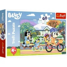 Bluey кара на велосипед 60 части пъзел - Trefl