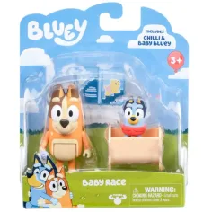Bluey: Комплект с две фигурки - Бебе Блуи и Чили