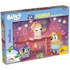 Bluey вечерна приказка 2 в 1 24 части пъзел и оцветяване 35x25см - Lisciani