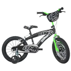 BMX черен-зелен детски велосипед 14-ти размер - Dino Bikes велосипед